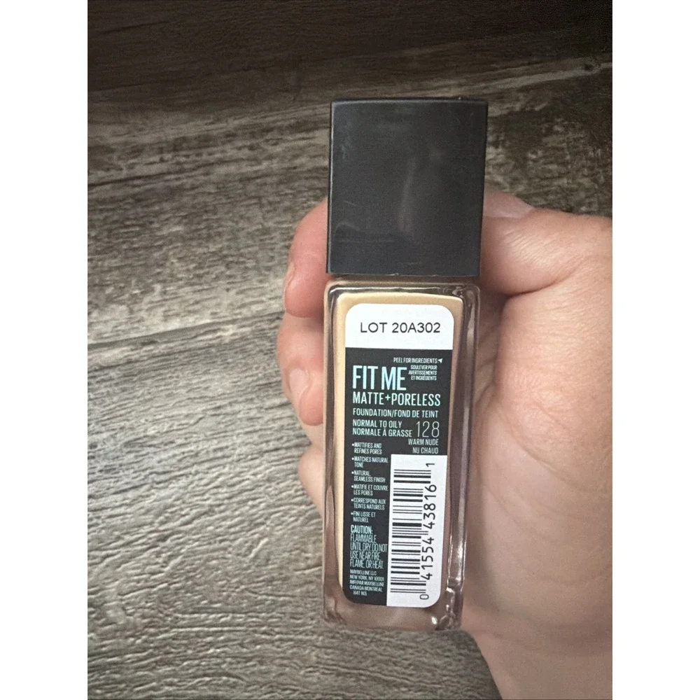 Maybelline Fit Me Matte + Poreless Liquid 1 Fl Oz (Pack of 1), 128 Warm Nude